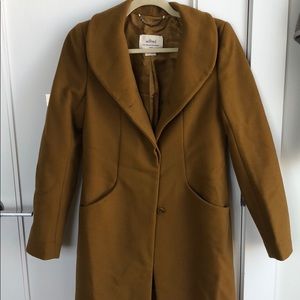 Aritzia Wilfred Dark Tan Pea Coat. size XS.